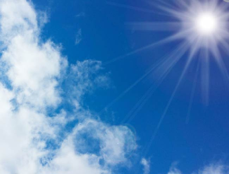 Bright sunny sky