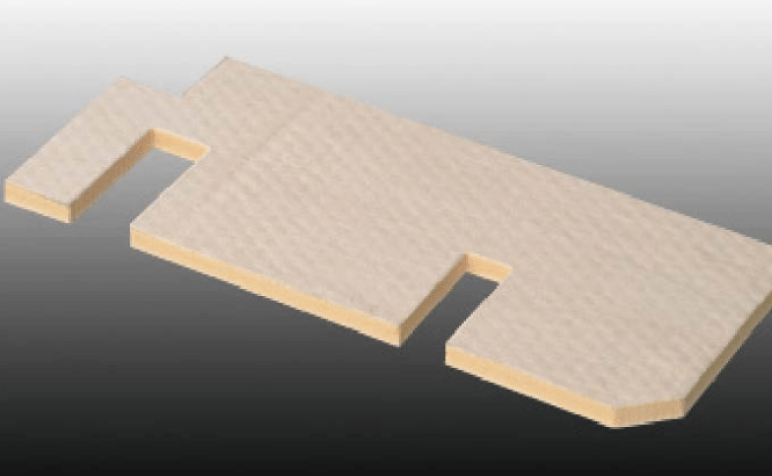 Notched foam panel