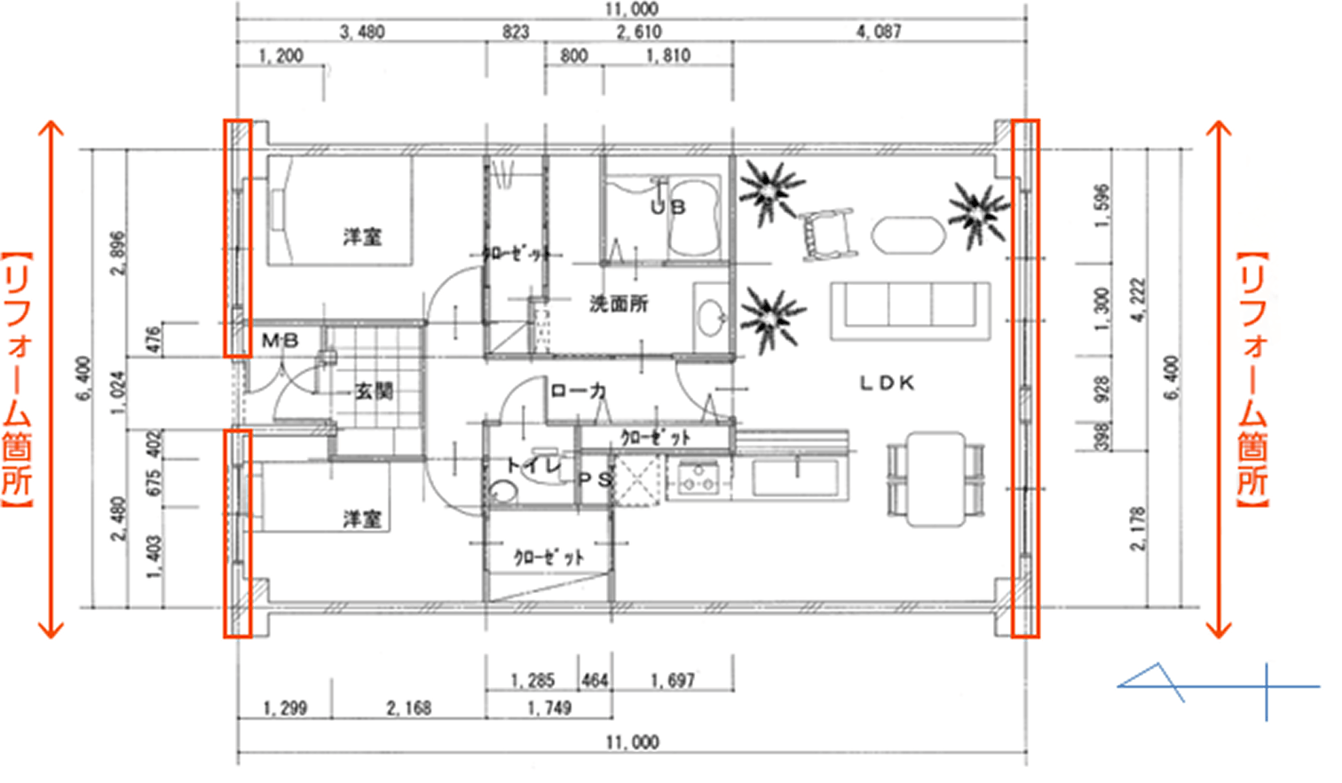 リフォーム箇所_間取り図